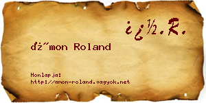 Ámon Roland névjegykártya