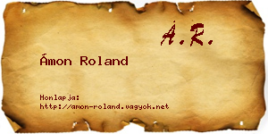 Ámon Roland névjegykártya
