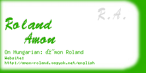 roland amon business card